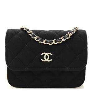 Chanel Jersey Quilted Micro Mini Flap #242503C19B
